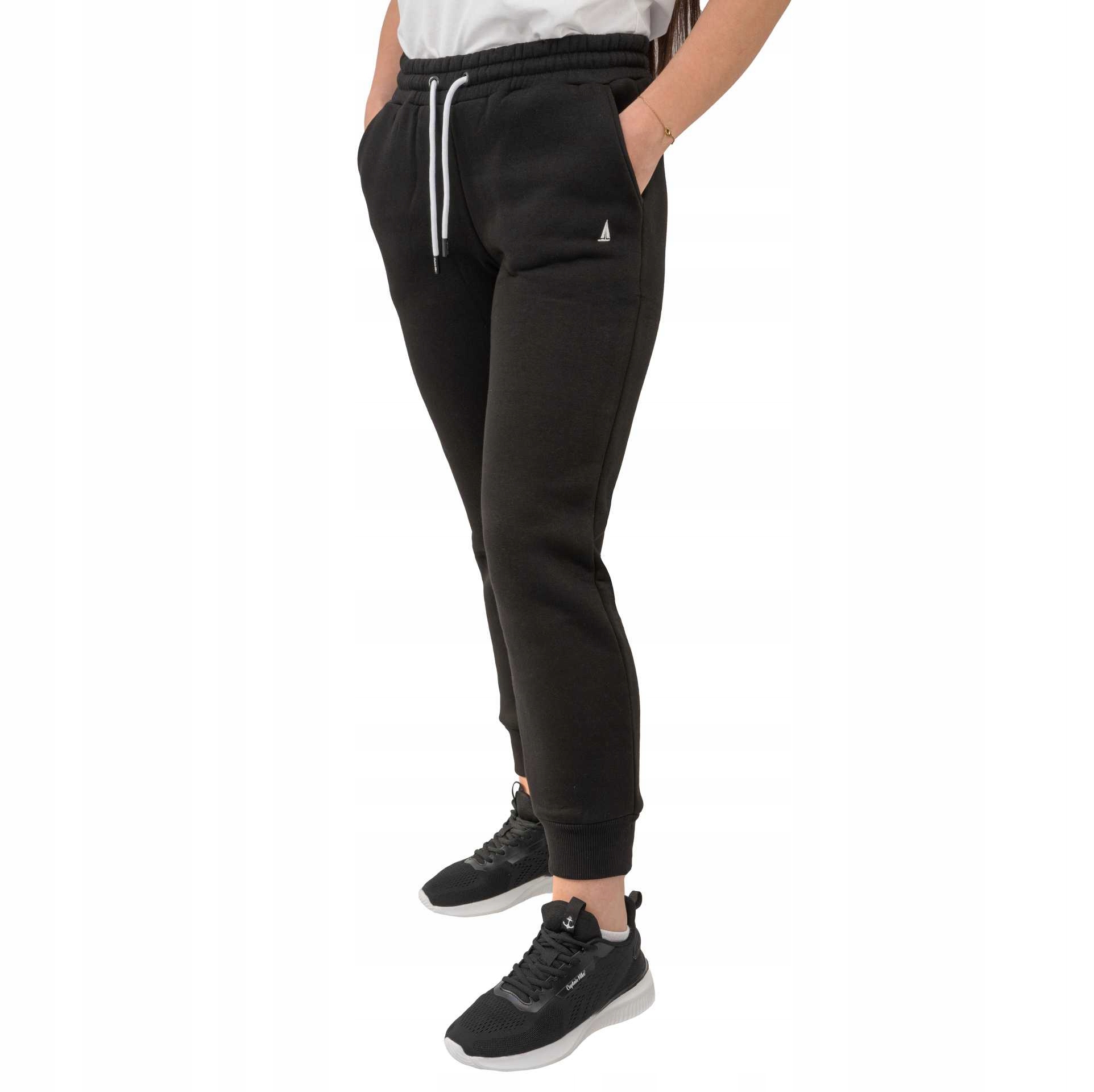 Dámské zateplené pohodlné černé tepláky Captain Mike 5XL