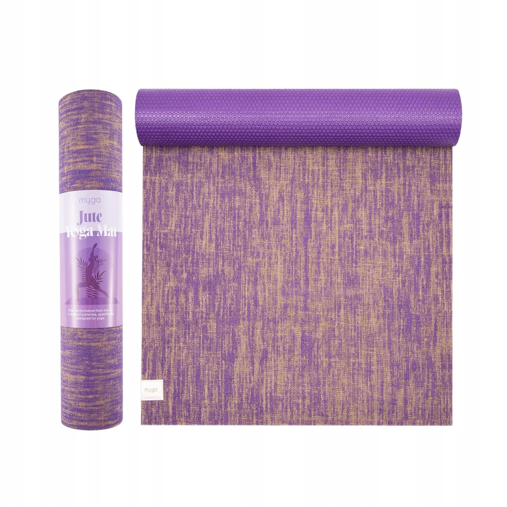 Protiskluzová Podložka na jógu myga – Juta 5 mm, lehká a pružná