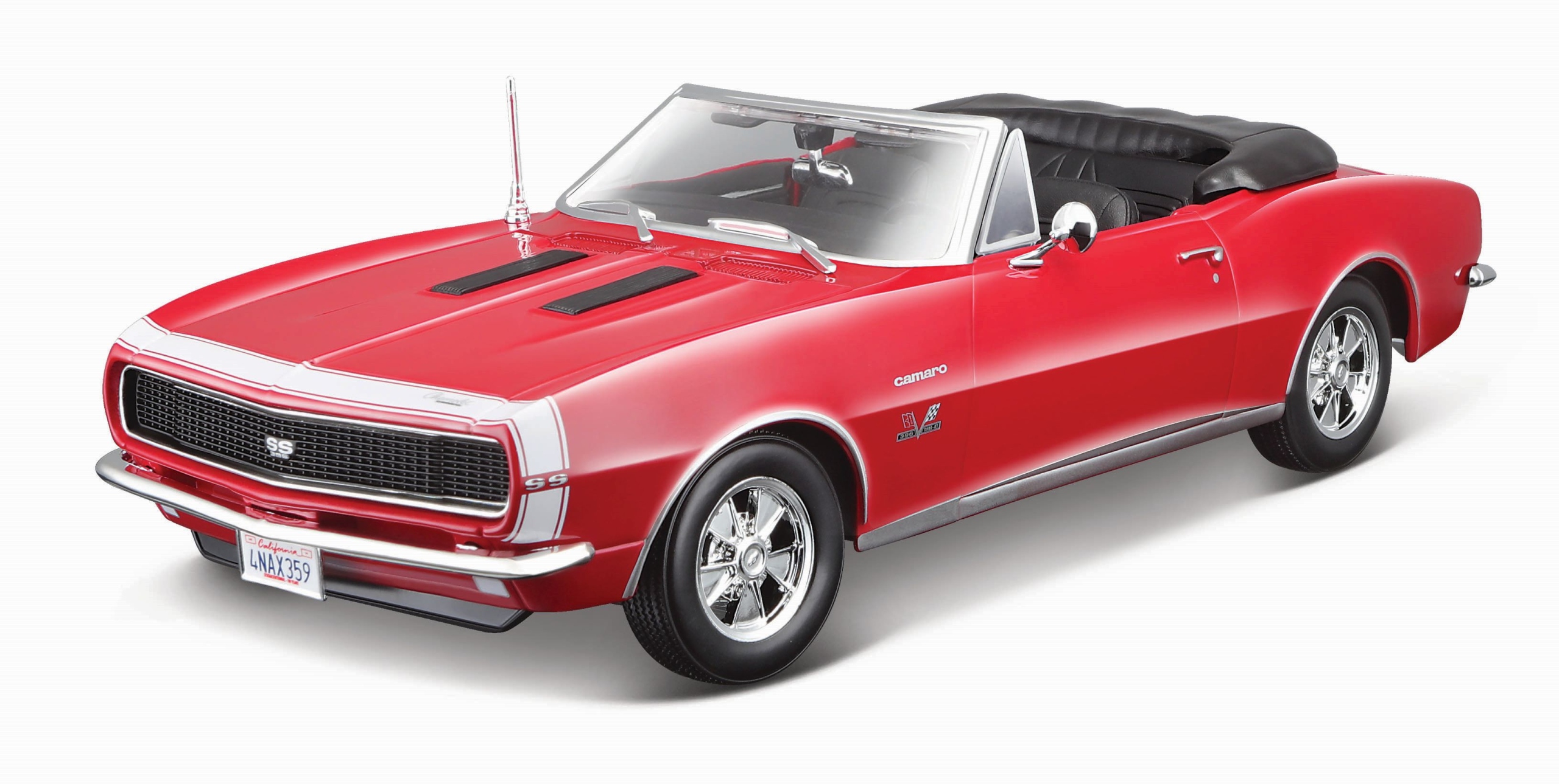 Maisto Chevrolet Camaro Ss 396 Convertible 1967 červená 1:18