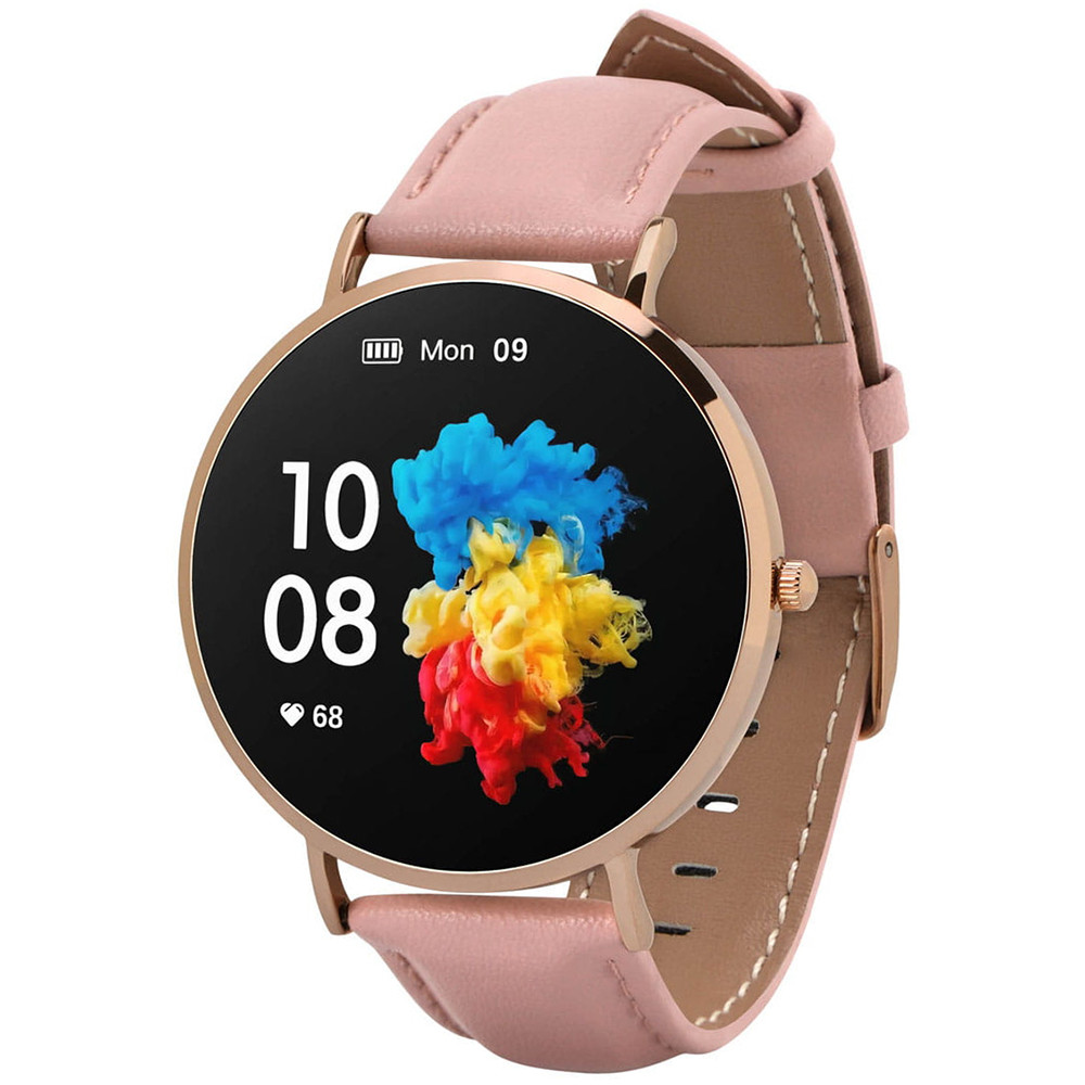 Chytré Hodinky Dámské Garett 5904238484524 růžový řemínek