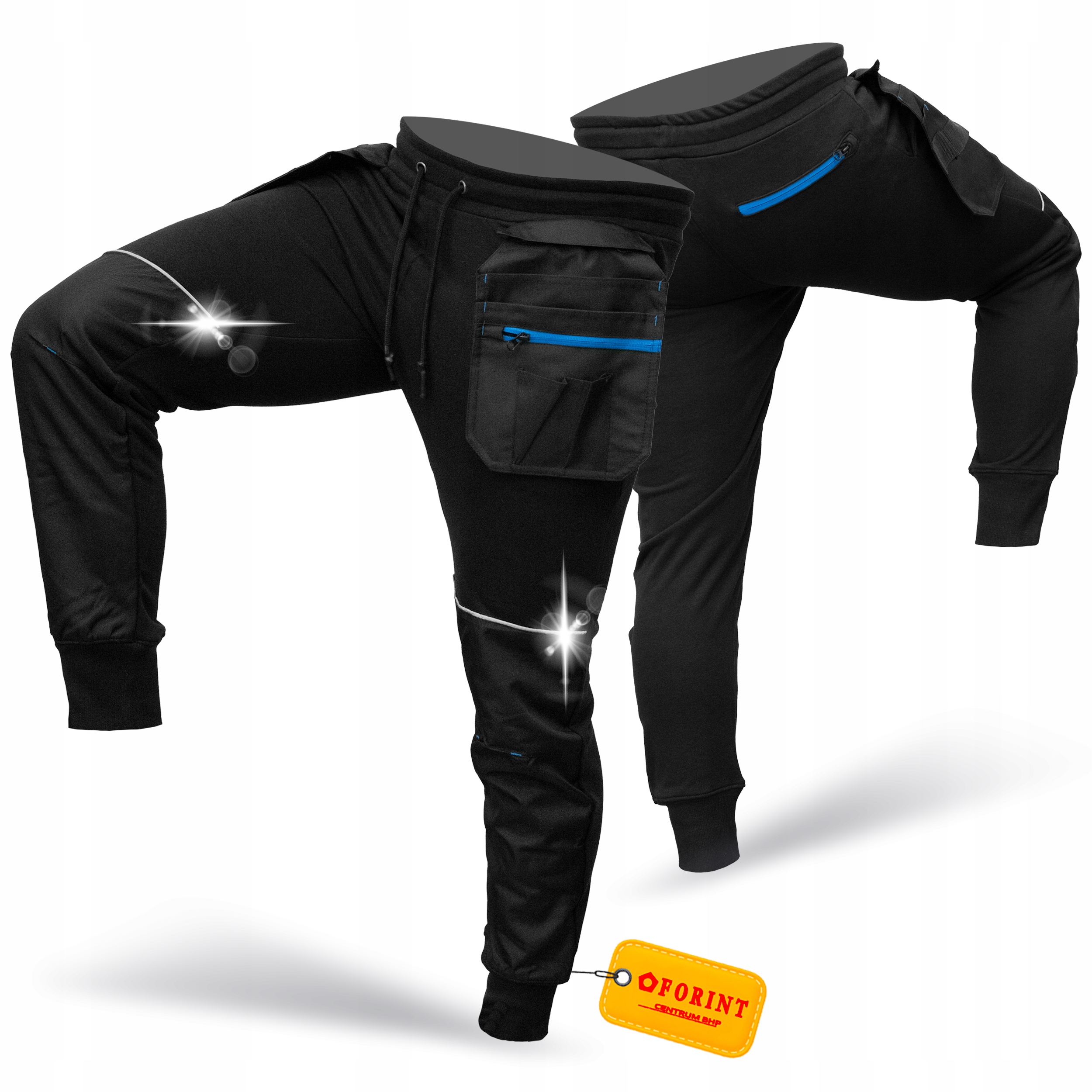 Spodnie Robocze Dresowe Męskie Elastyczne Dresy Do Pasa Mocne Monterskie