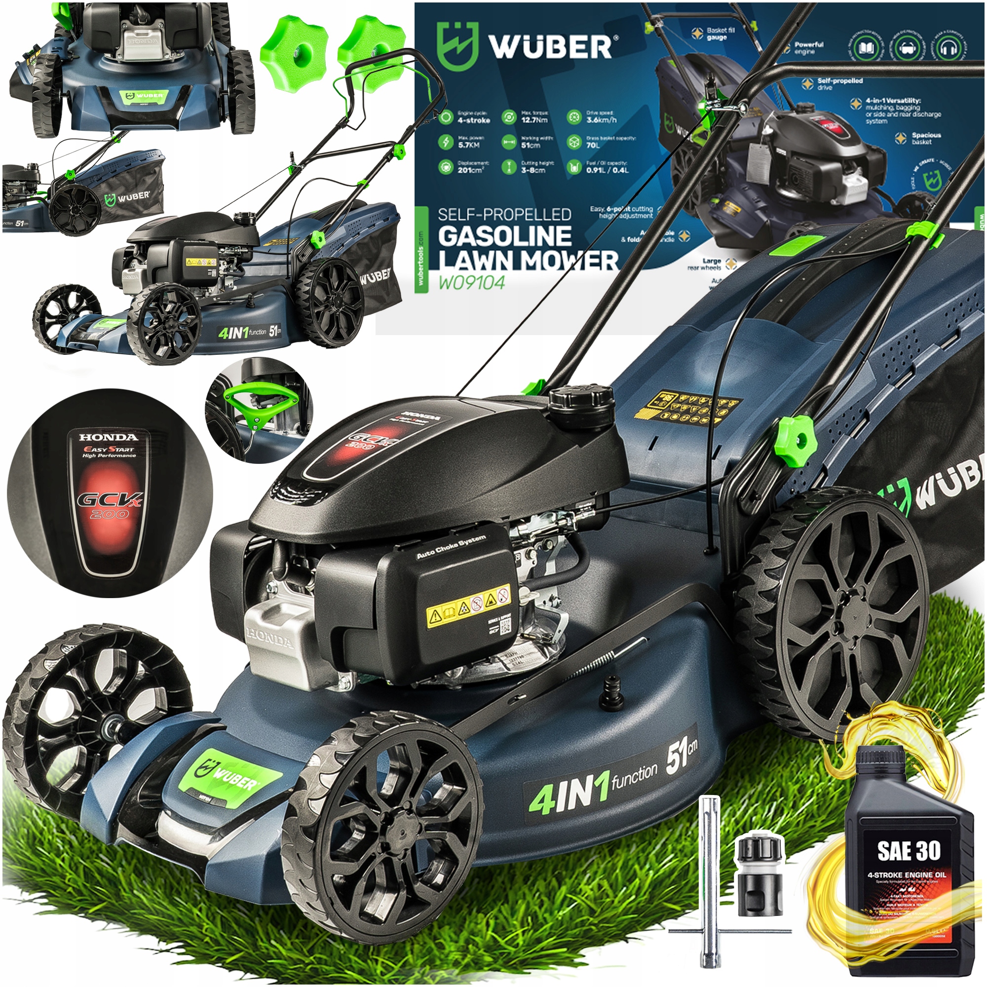 Kosiarka Spalinowa Silink Honda Z Napędem Mocna Kosiarka Do Trawy Olej