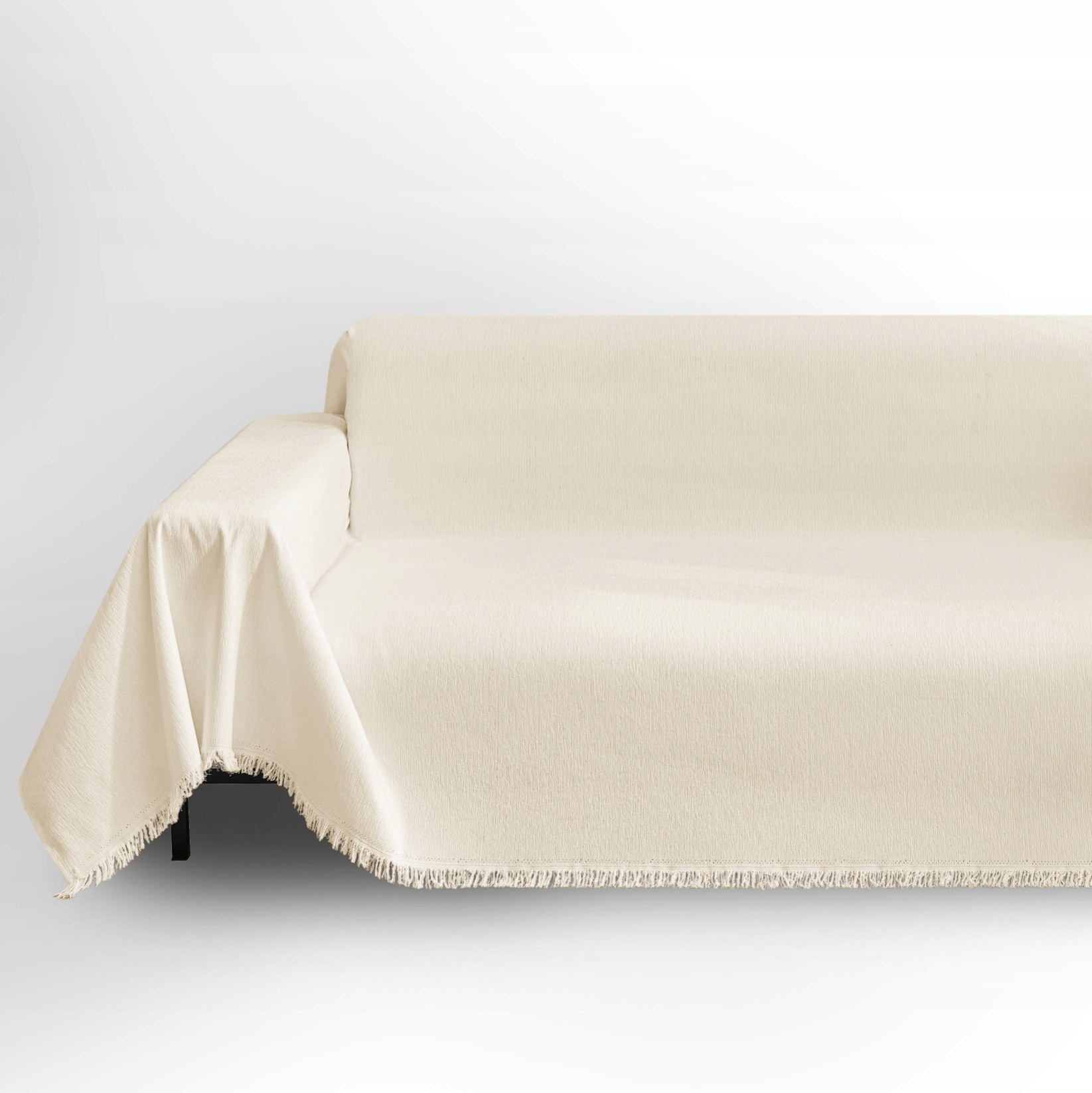 Filumi Potah na pohovku rohový přehoz žinylka Krémový 180x260