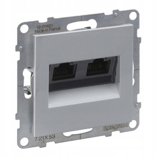 Legrand Suno Aluminium Počítačová zásuvka Utp 6 2xRJ45 KAT.6 721353