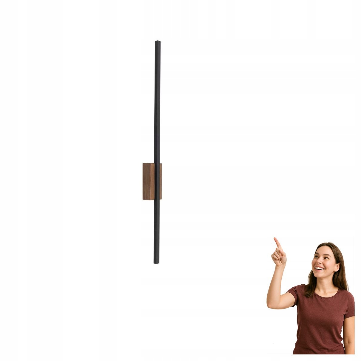 Led nástenné svietidlo 30W Flash Black Wood 6625 Tk Lighting