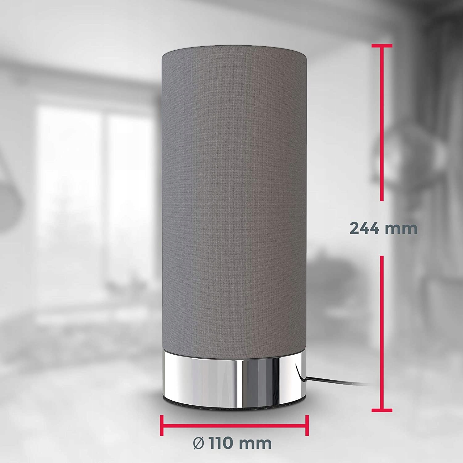 LAMPKA NOCNA - DOTYKOWA - SYPIALNIA - ŚCIEMNIACZ Długość/wysokość 24.4 cm