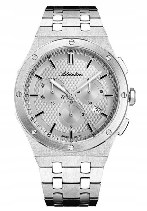Nové Originální Pánské Hodinky Adriatica A8337.5117CH stříbrný chronograf