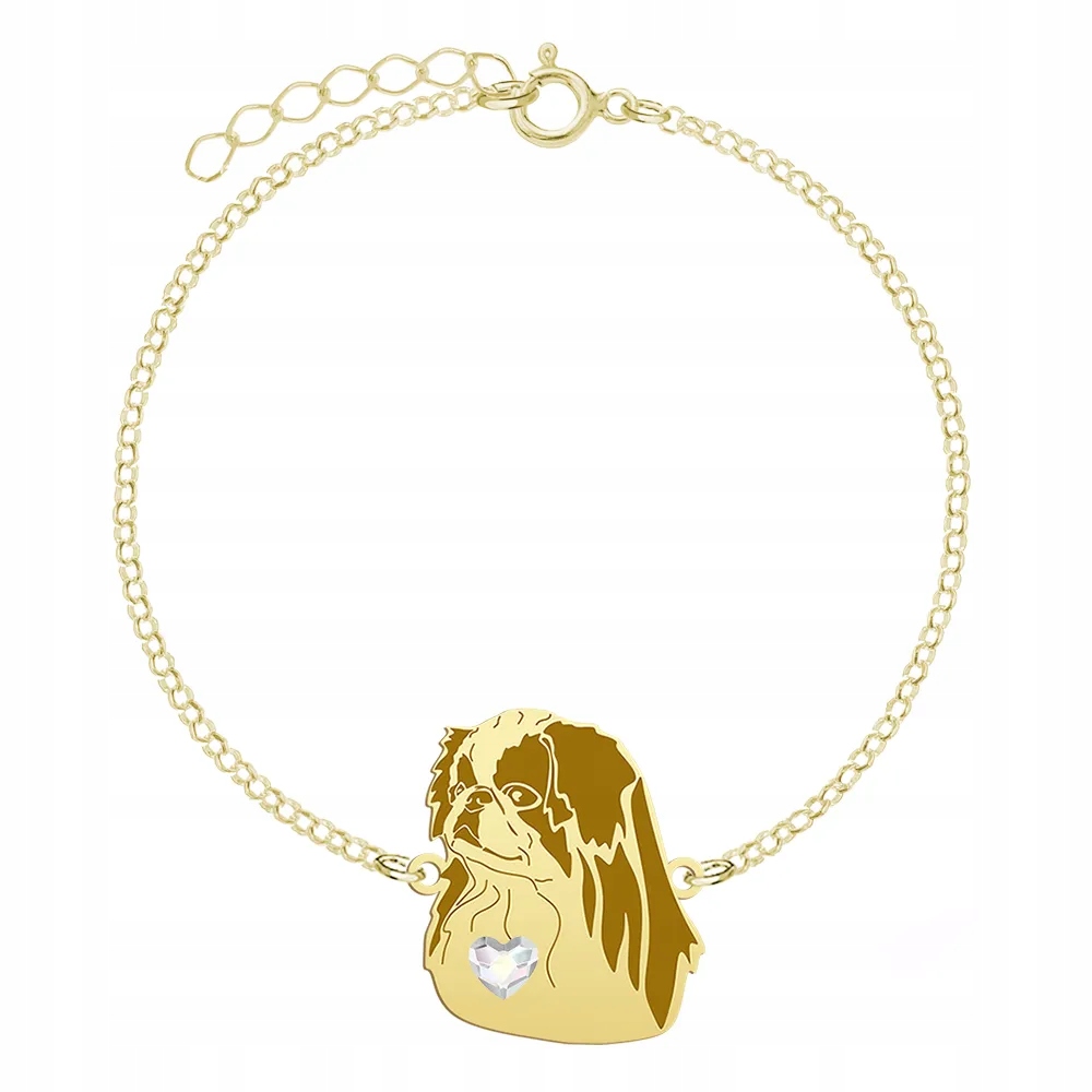 Zlatý náramek s čínským psem Japonský 925 Šperky Žena Gravírování Bonus