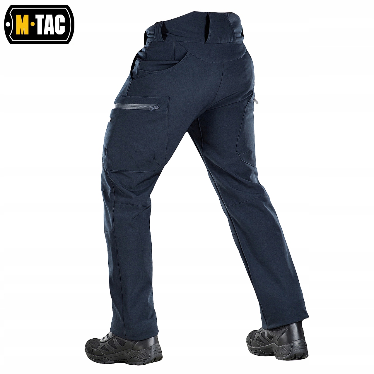 SPODNIE TREKKINGOWE MĘSKIE BOJÓWKI SOFTSHELL WINTER M-TAC GRANATOWE M Płeć mężczyzna