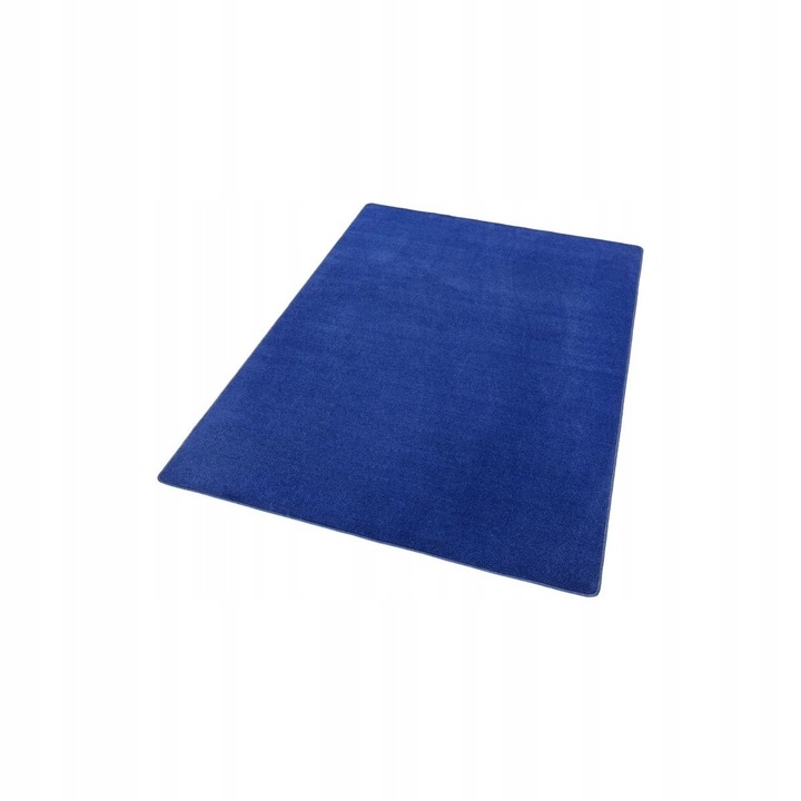 Koberec do obývacího pokoje, 200 x 280 cm, modrý s měkkým krátkým vlasem