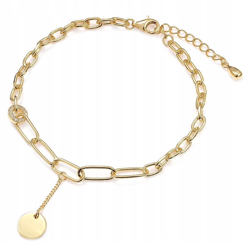 Stříbrný náramek Ag 925 pozlacená B05108