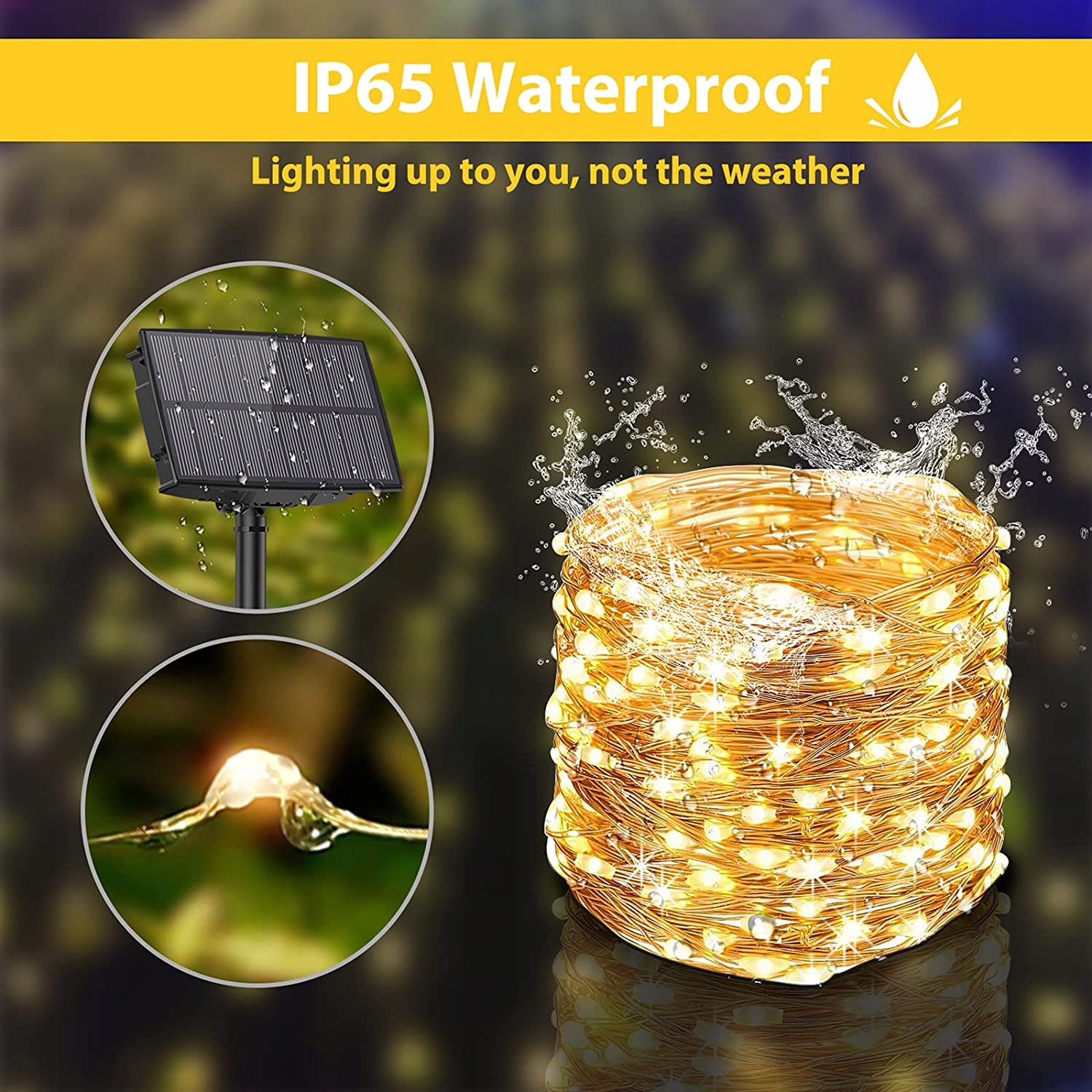 2szt GIRLANDA SOLARNA LAMPKI OGRODOWE DRUCIKI 100LED 10m + USB Kod producenta AESSLW003AB