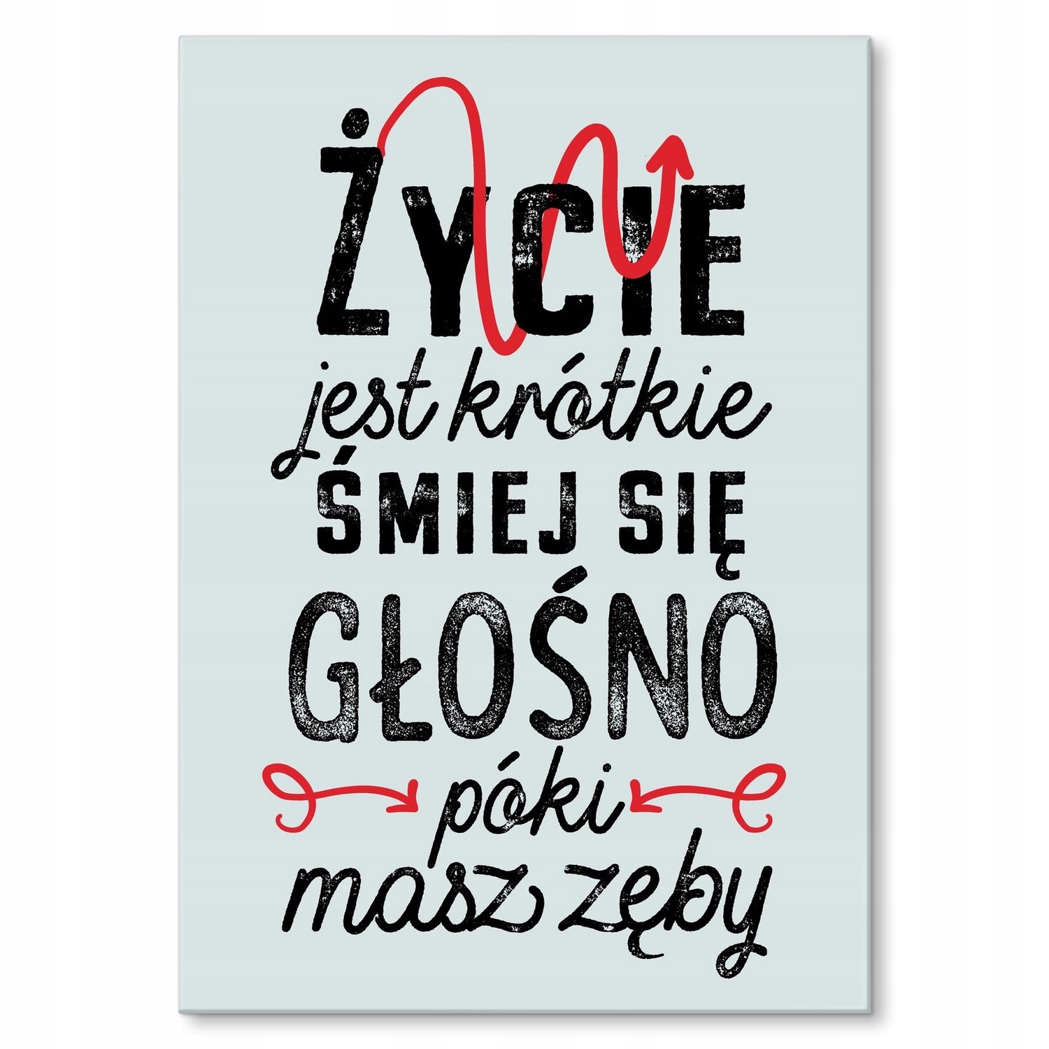 Kovový plakát Život je krátký Štítek Plech 30 x 42 cm Dárek