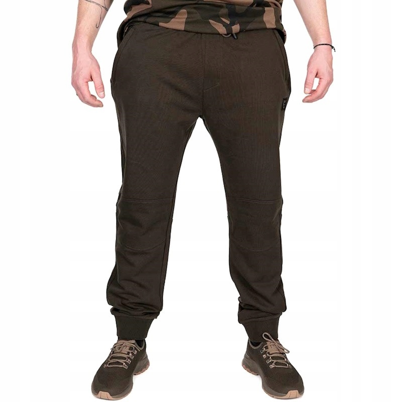 Spodnie Wędkarskie Dresowe Fox Lw Khaki Joggers L Dla Karpiarza