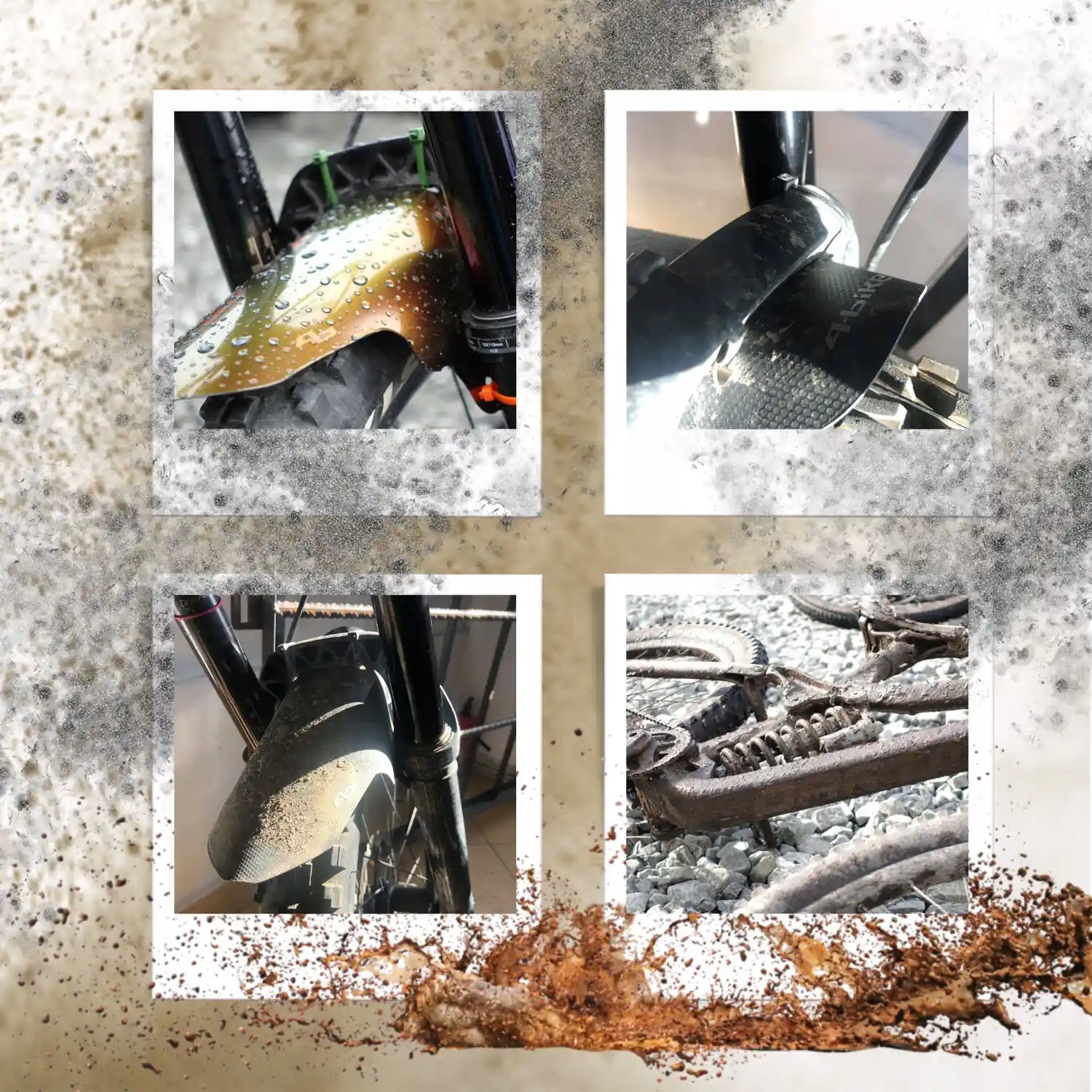 BŁOTNIK ROWEROWY 24-29" MTB PRZÓD ENDURO PRZEDNI SZARY MILITARY D-02 Rodzaj przedni