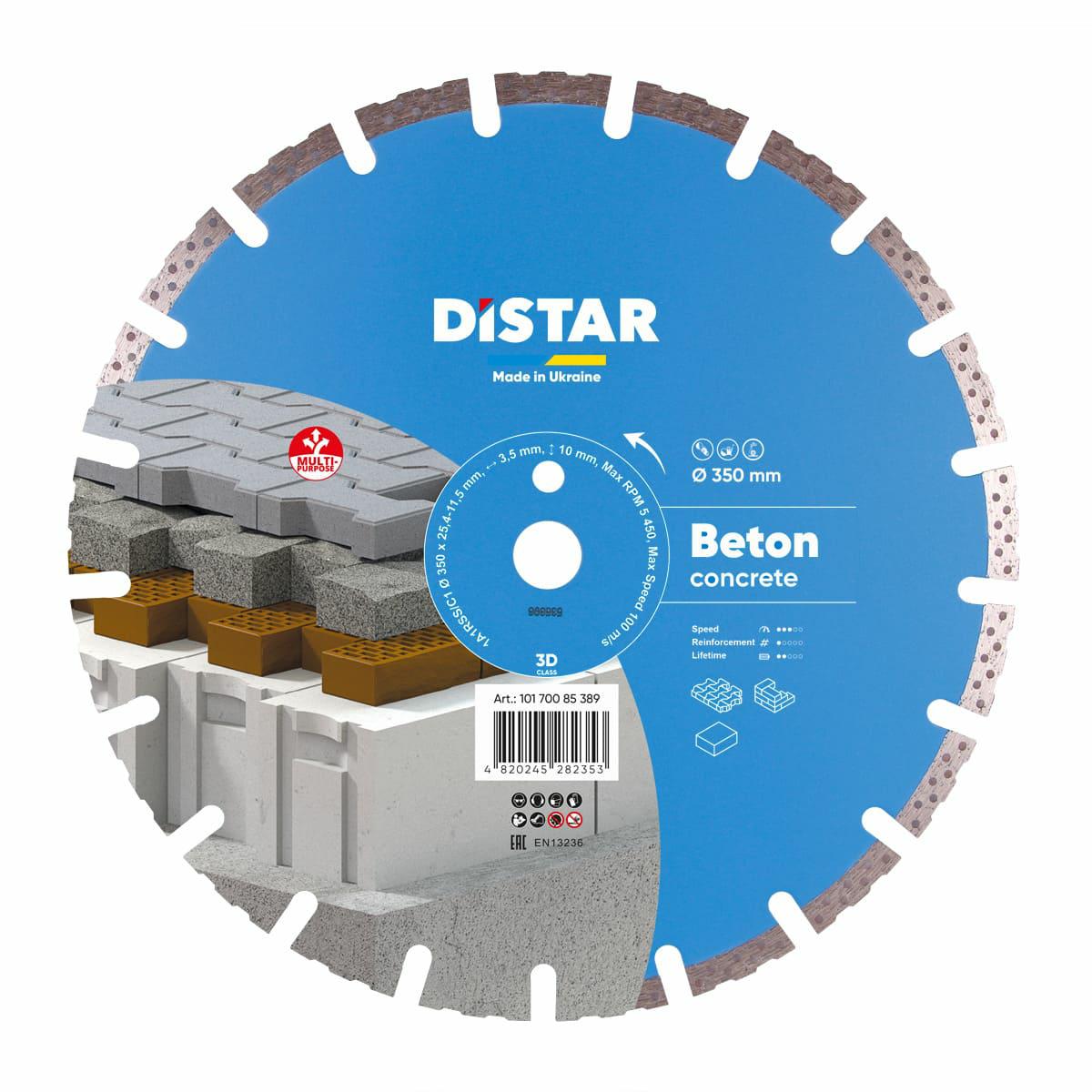Distar Diamantový Kotouč Beton 350 x 3,5/2,5 x 25,4 mm