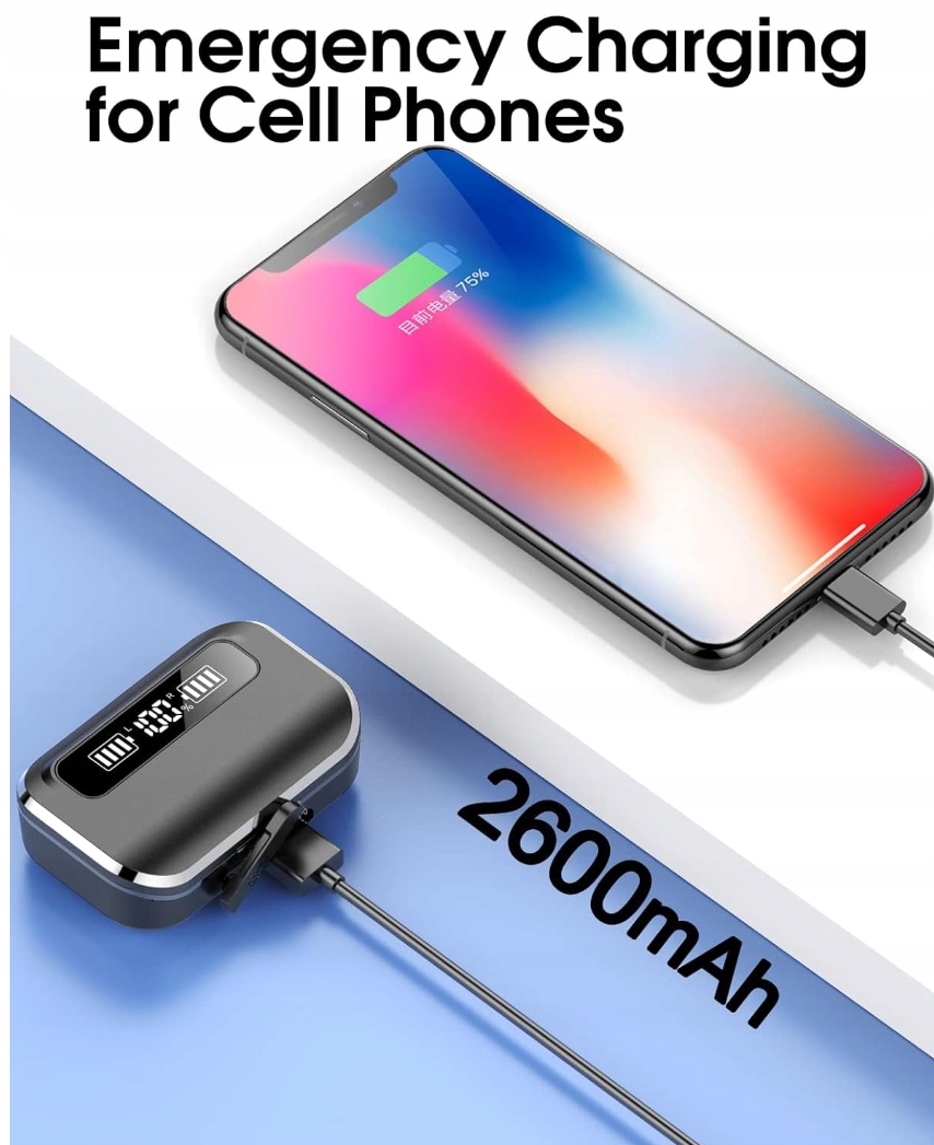 SŁUCHAWKI BEZPRZEWODOWE LEKABY Q26 5.3 HIFI STEREO SOUND Z ENC MIKROFONEM Rodzaj słuchawek dokanałowe