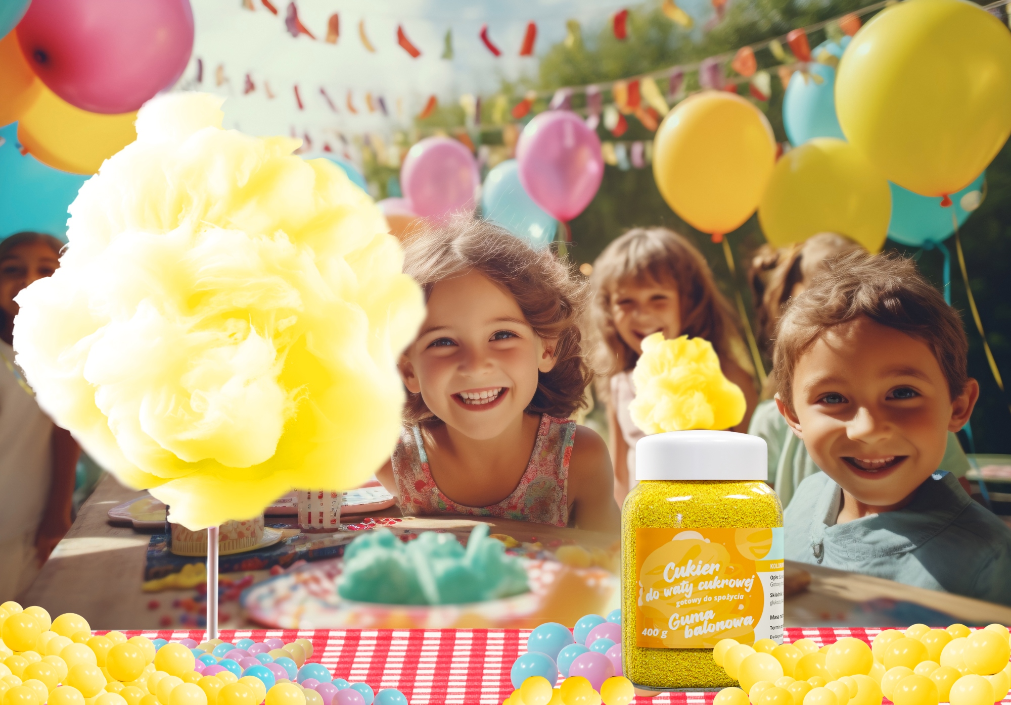 CUKIER DO WATY CUKROWEJ 400g żółty GUMA BALONOWA Kod producenta CUKIER DO WATY CUKROWEJ ŻÓŁTY 400g GUMA BALON