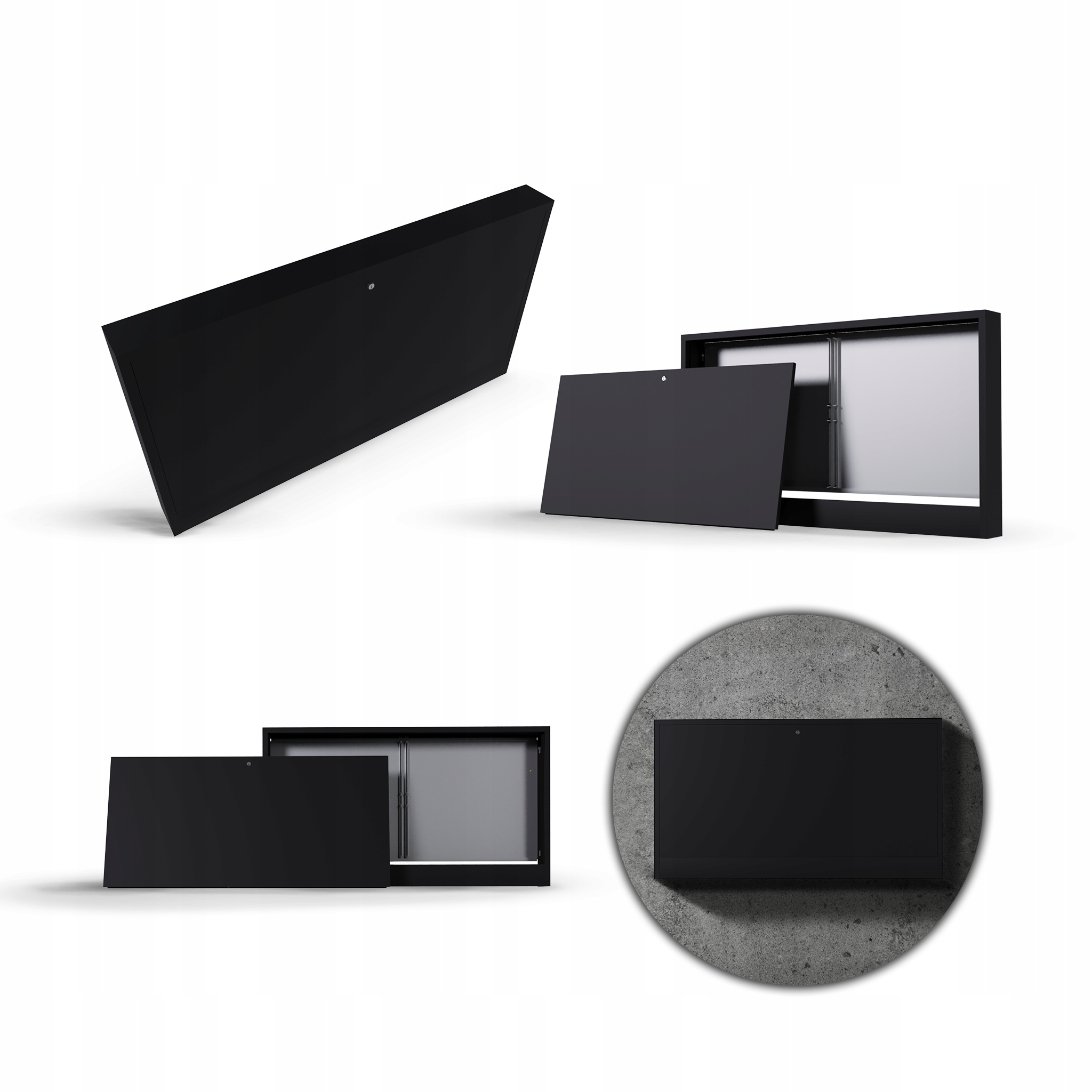 Nástenná Skrinka Pre Rozdeľovač 15-16 Obw, Skrinka Rozdeľovača Čierna