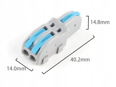 

Szybkozłączka Elektryczna drut linka 1x2 blue
