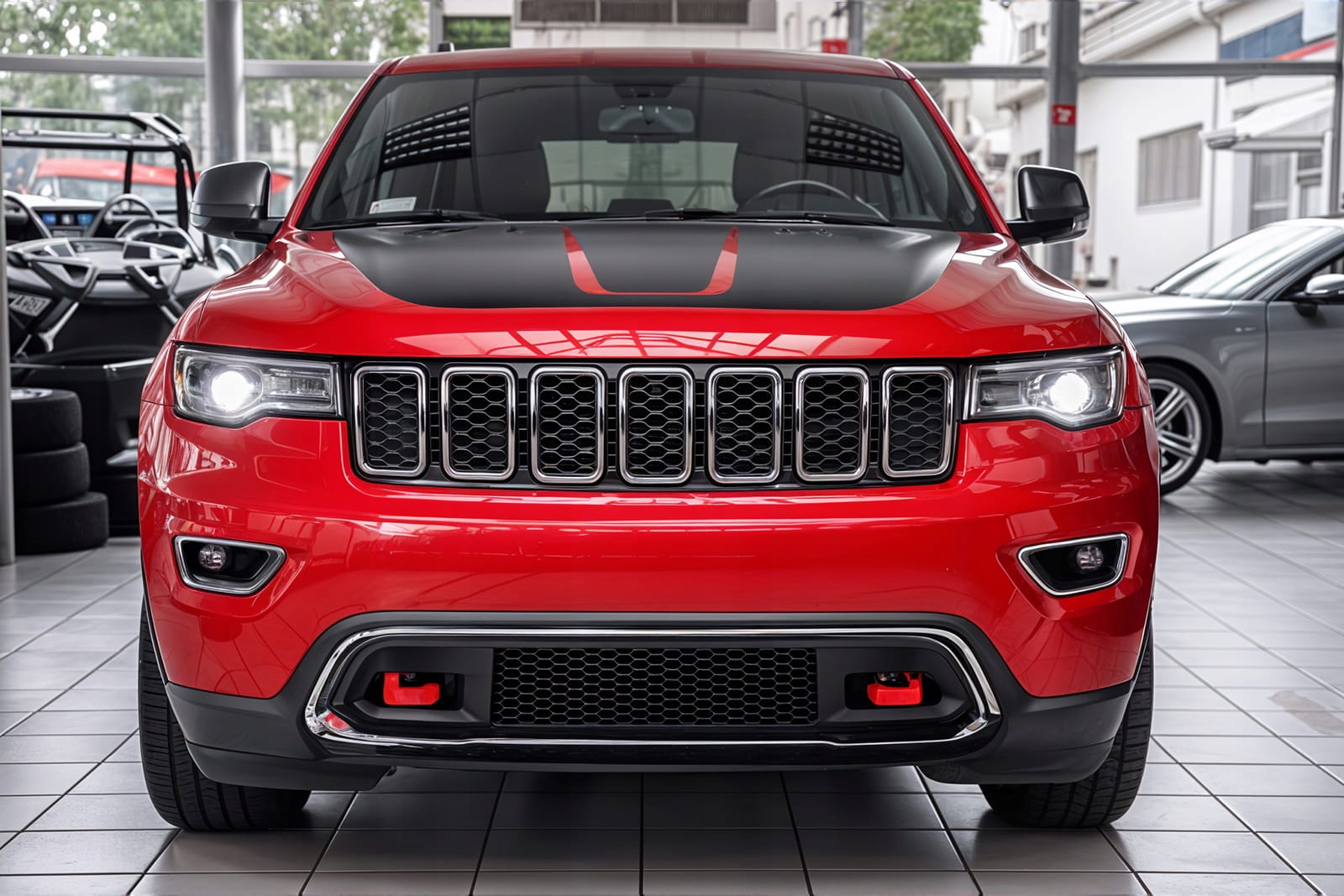 JEEP GRAND CHEROKEE IV WK2 2017-2021 KOMPLETNY ZDERZAK PRZEDNI 6EB83TZZAA Producent części Inny