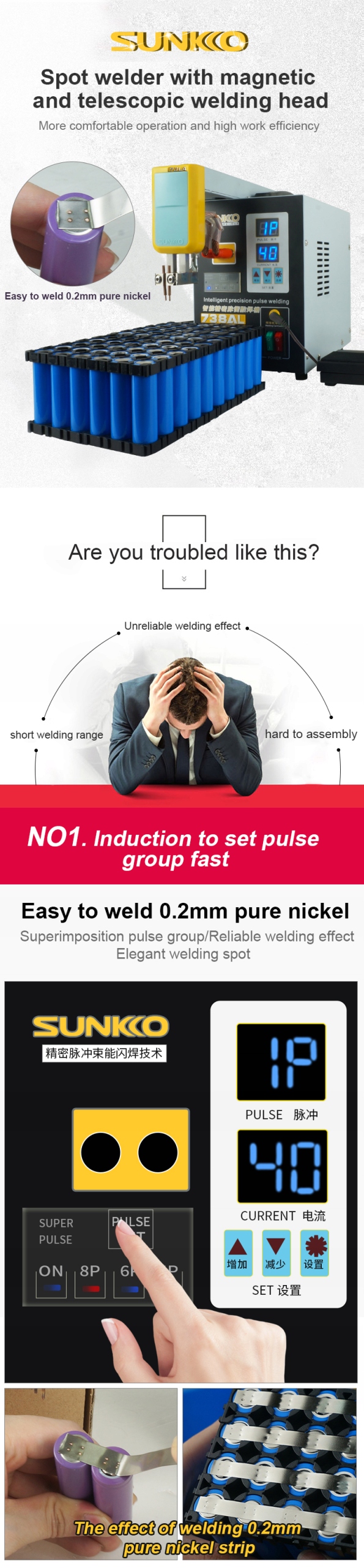 ZGRZEWARKA SPAWARKA SUNKKO 738AL PUNKTOWA RĘCZNA Kod producenta S738AL