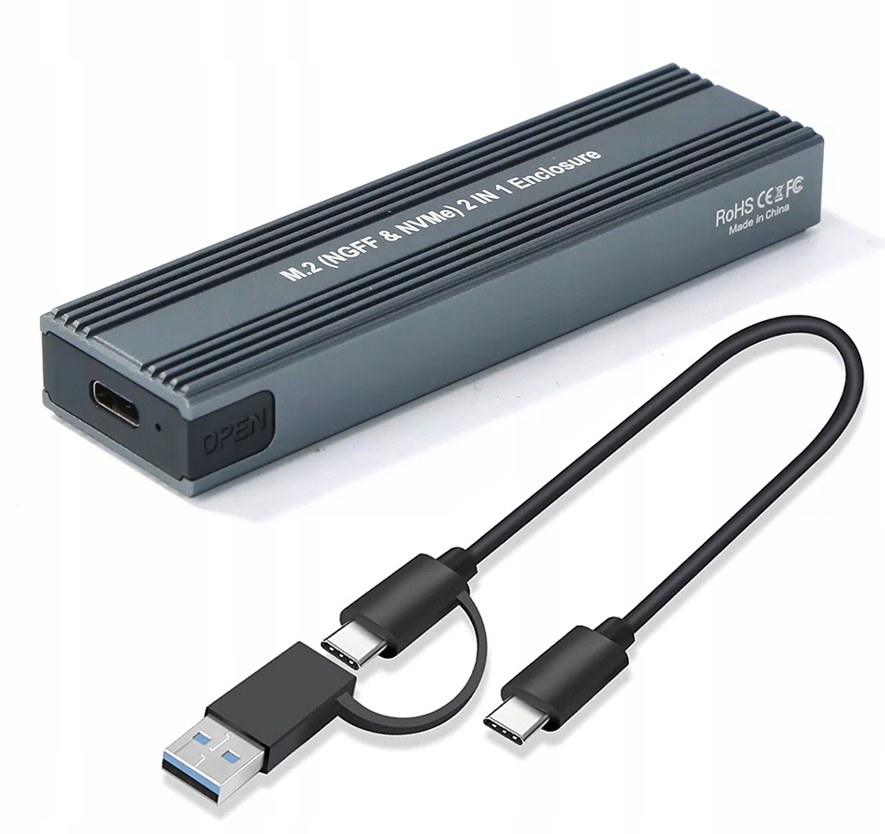 

Adapter obudowa dysku M.2 Nvme Ngff Ssd Usb C 3.1