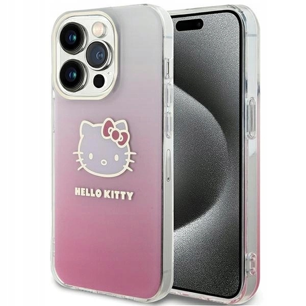 Etui Hello Kitty IML Gradient Kitty Head na iPhone 14 Pro Max różowe