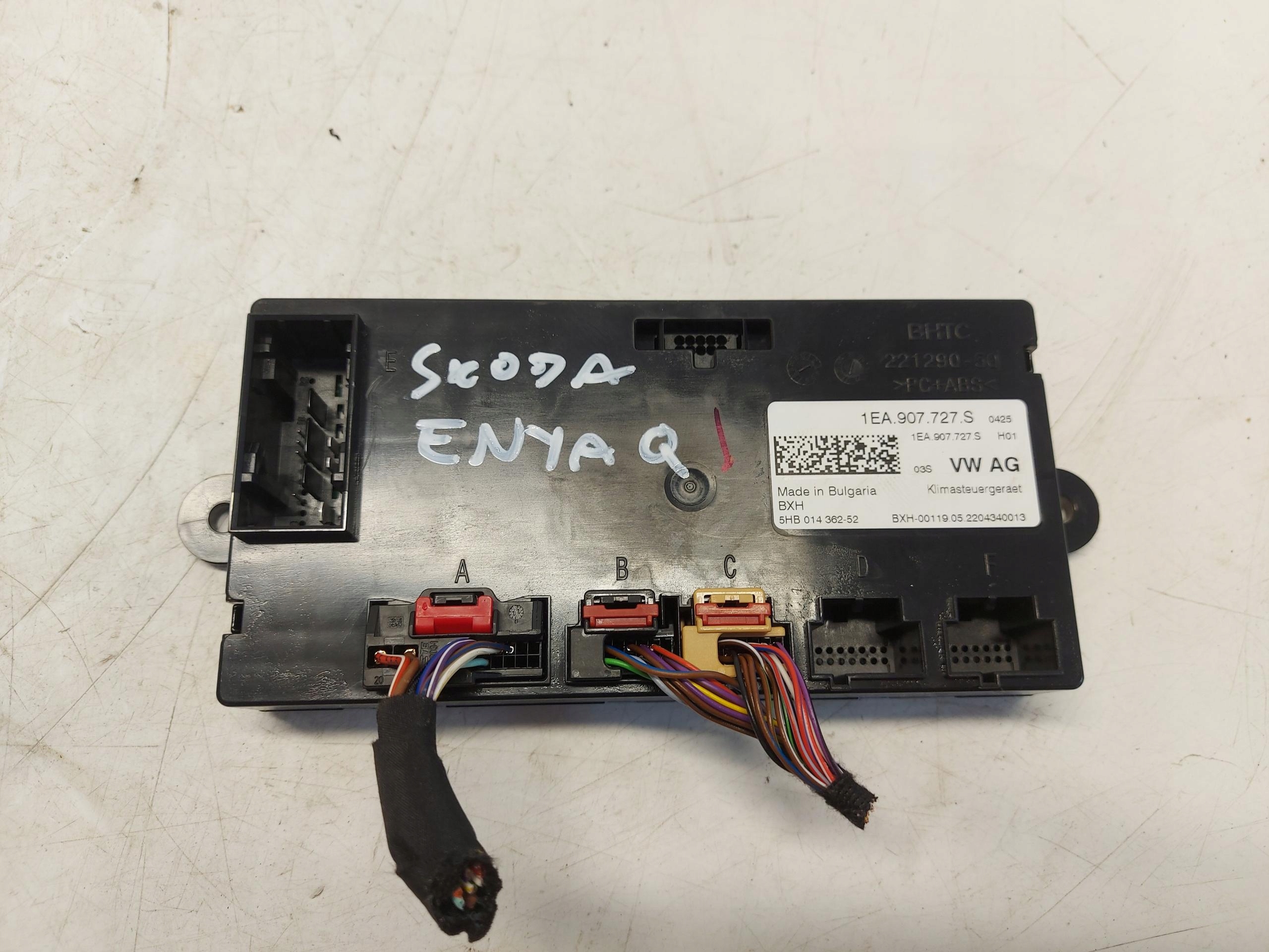 Skoda Enyaq 5LA iV60 module control unit KLIMATZACJI 1EA907727S