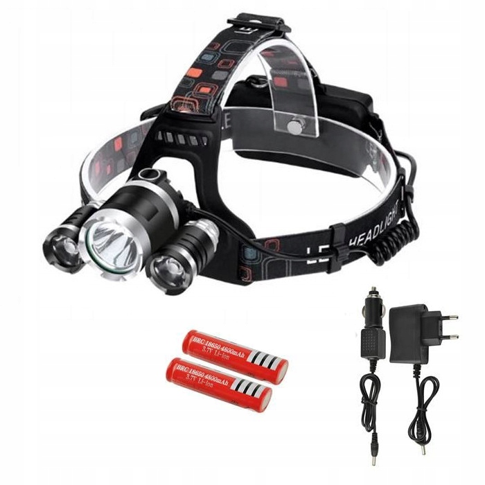 Latarka czołowa z akumulatorem ładowalna LED CREE