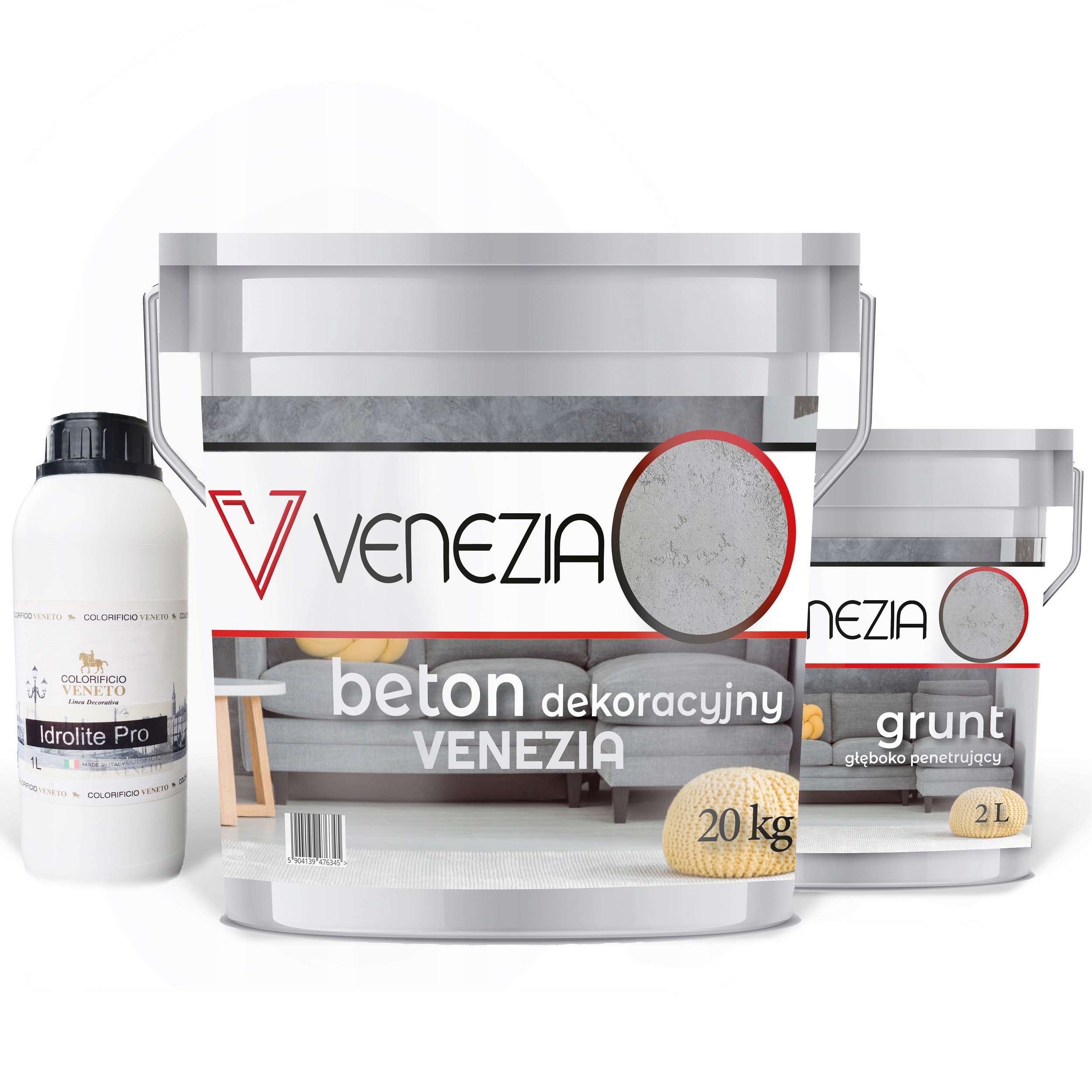 Vonkajší Betón Talianska Dekoratívna Omietka Sada 20 m2 Vvenezia