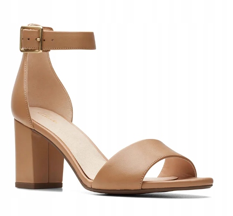 Clarks Dámské Sandály Hnědé Kožené, Velikost 36