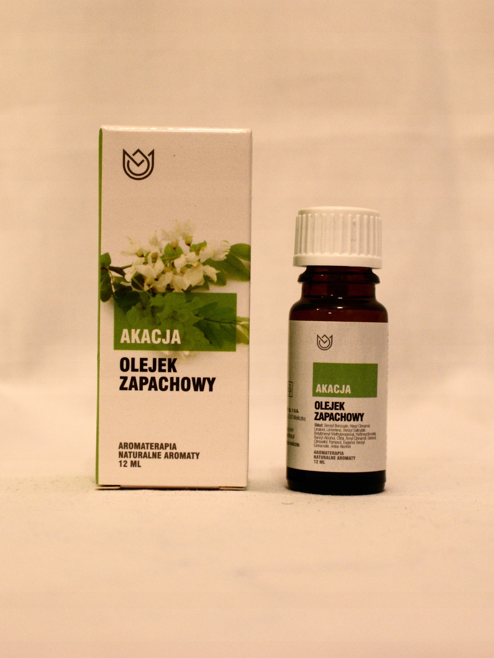 Olejek zapachowy Akacja, 12 ml, Naturalne aromaty Stan opakowania oryginalne
