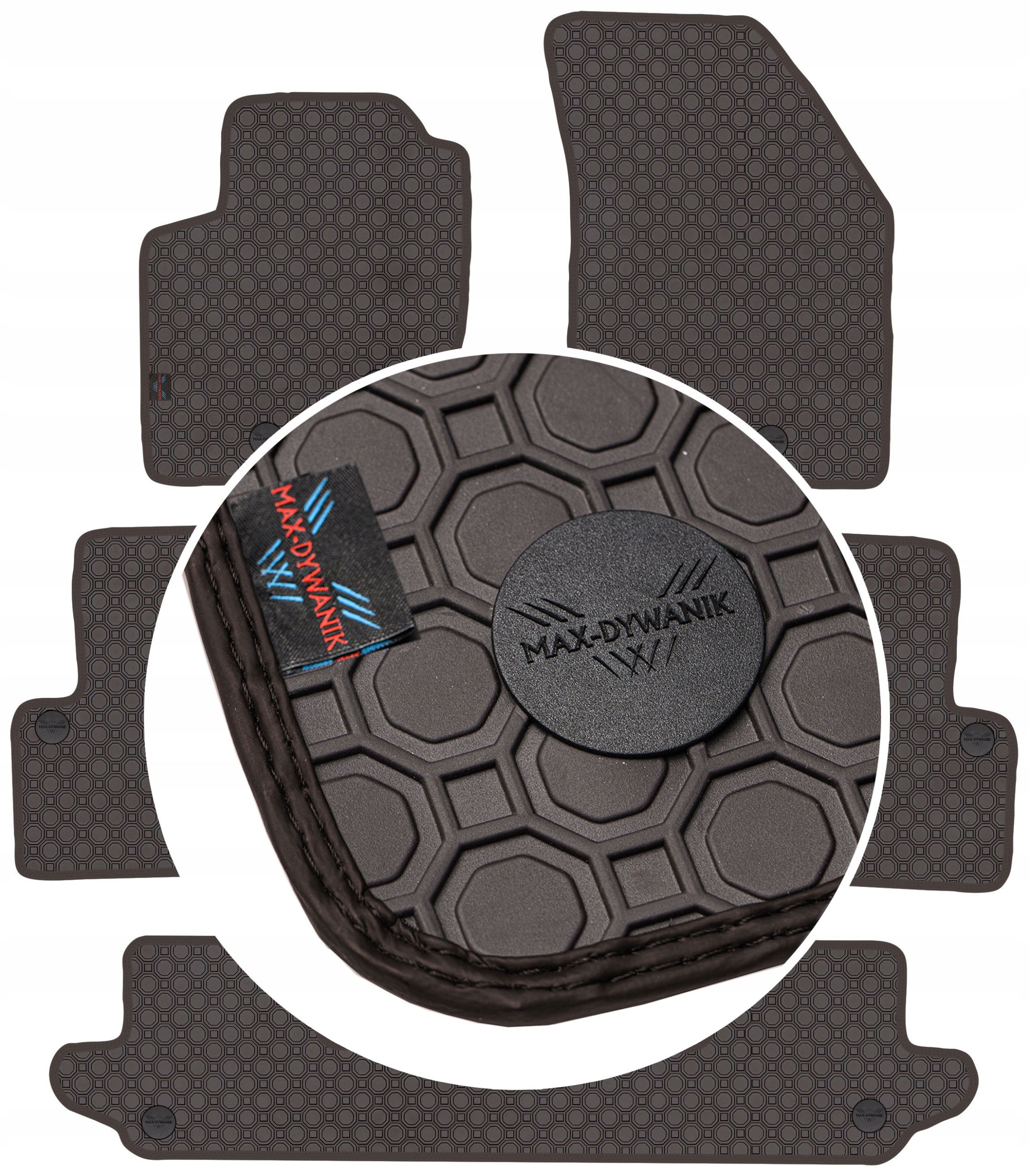 Volvo XC90 I 7os 2003-2014 Koberce Hnedé