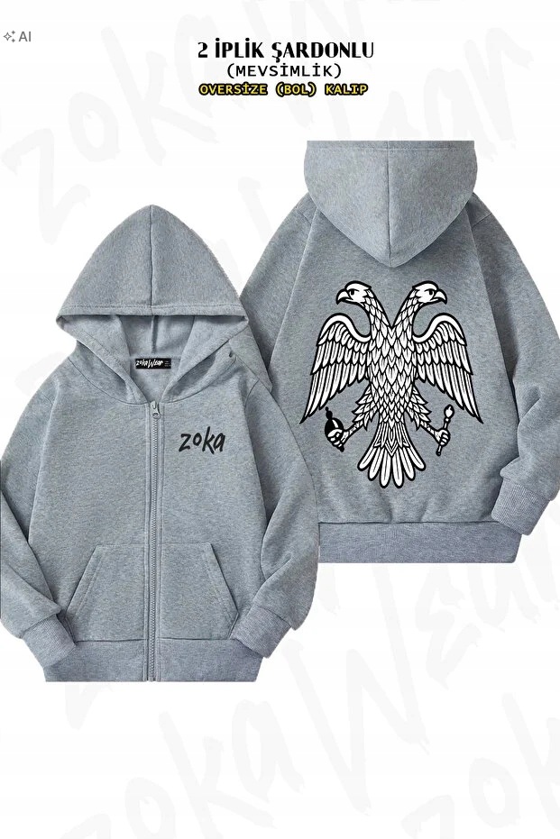 Měkký Melírovaný Pánský Svetr S Kapucí A Potiskem S/m 5IA