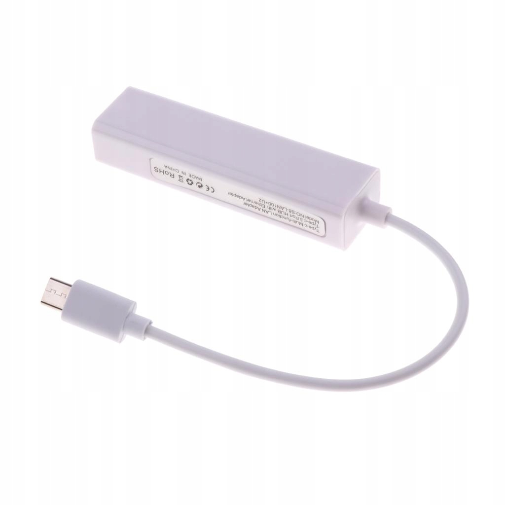 Type-c do 3Port USB Hub Fast Ethernet LAN Adapter