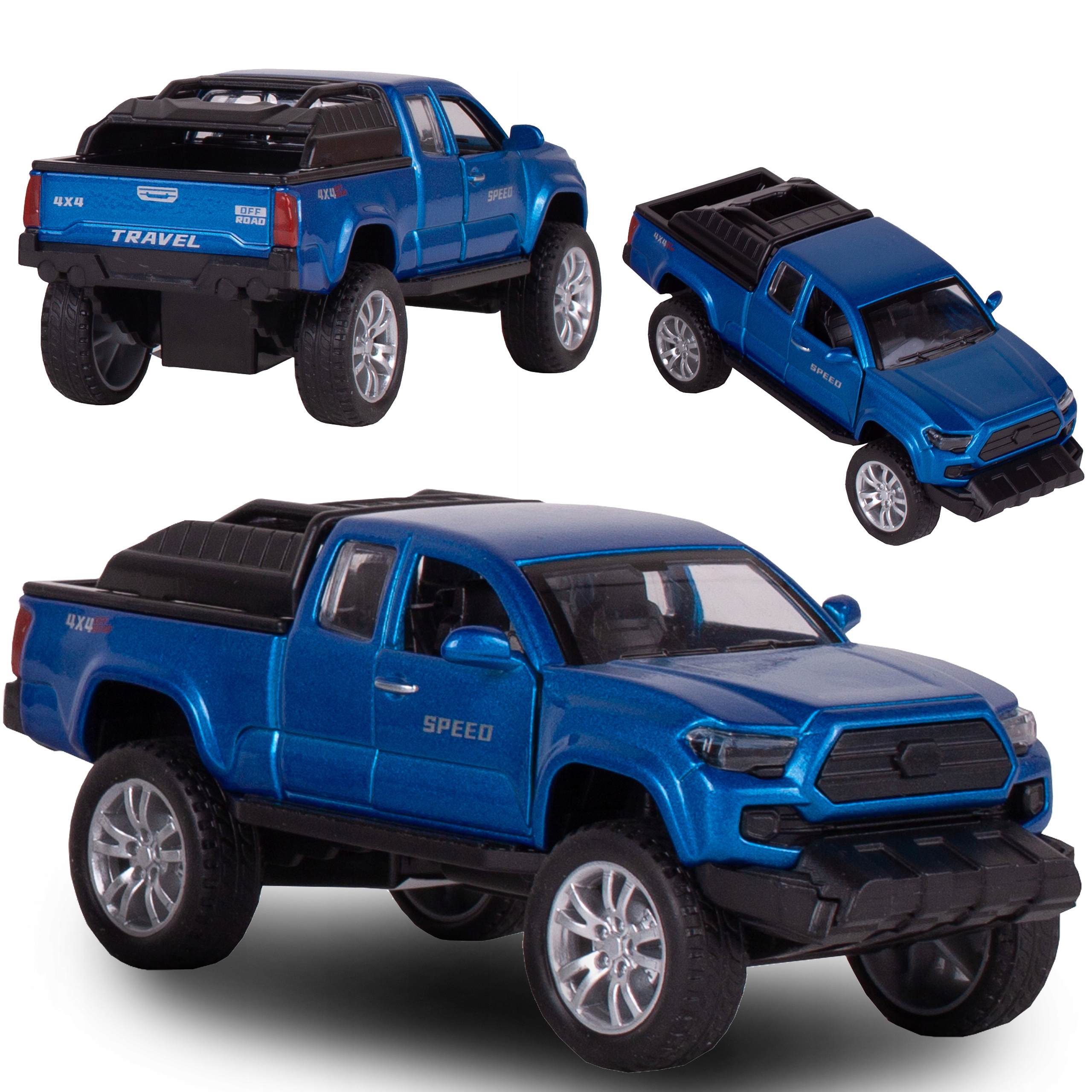 

Metalowe Auto Samochód Jeep Pickup Z Napędem 13cm