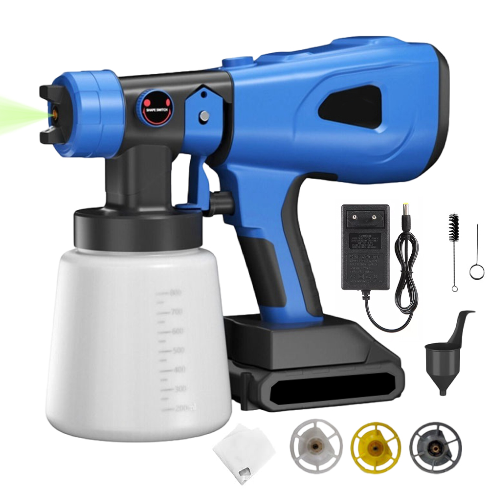 Malířský Agregát Elektrická Pistole Na Malování 3 Trysky 1600W Hvlp 18V