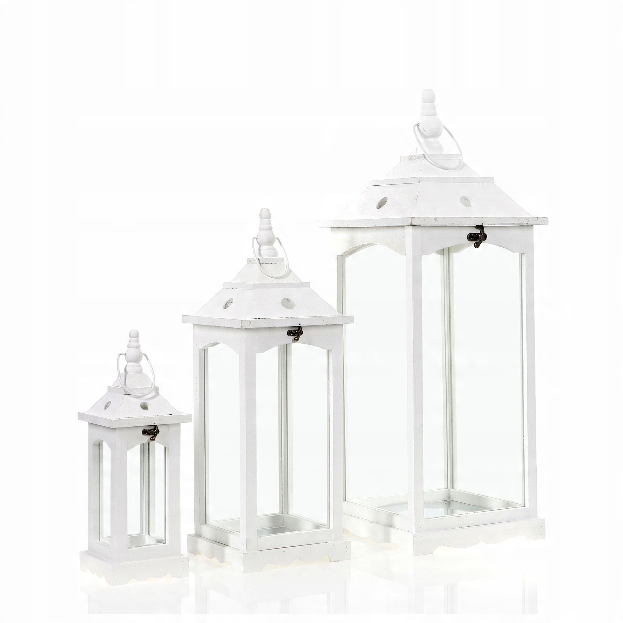 

Drewniany Lampion Latarnia 36 55 76cm 3w1