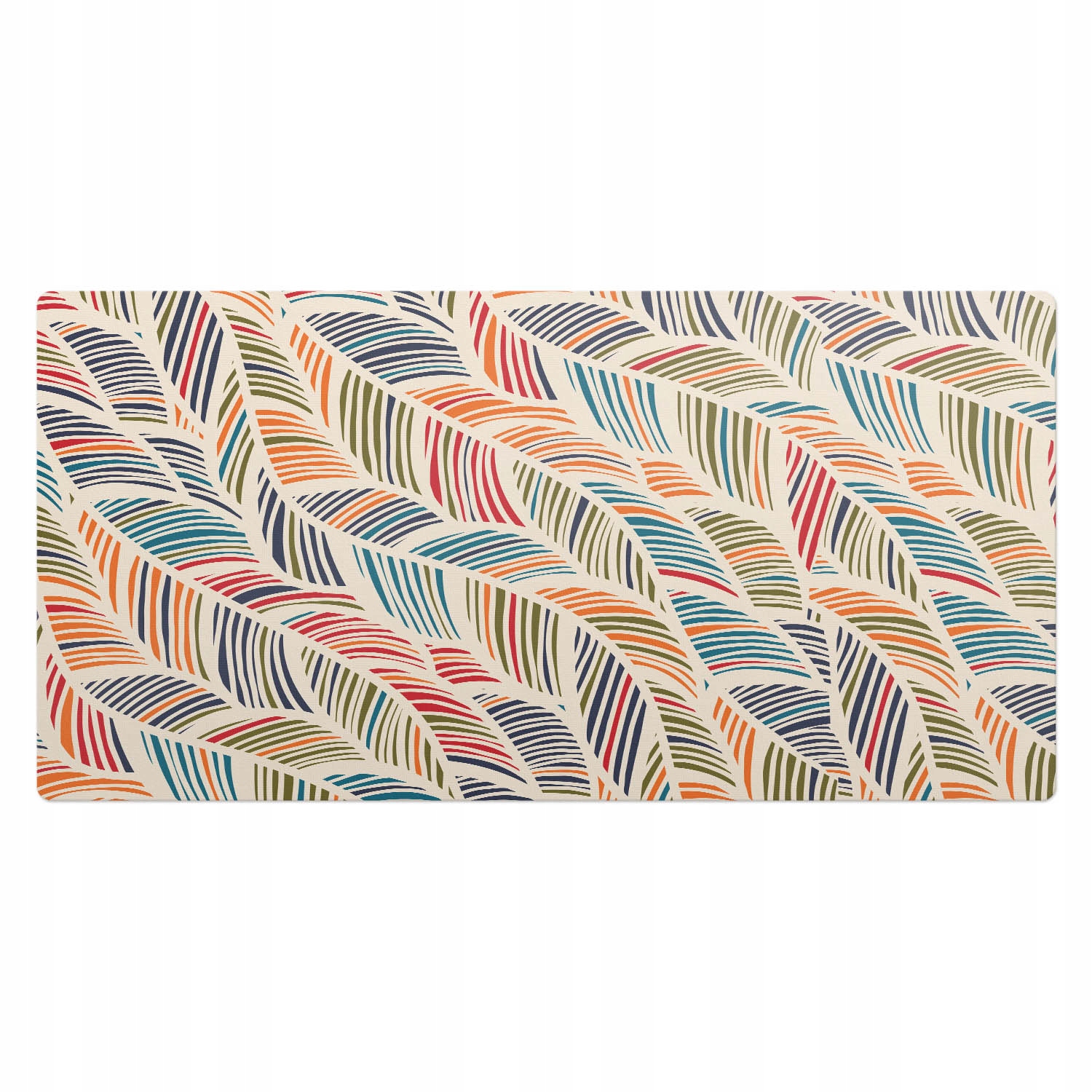 Ochronna podkładka winylowa dla firm i biur Kolorowe liście retro 100x50 cm