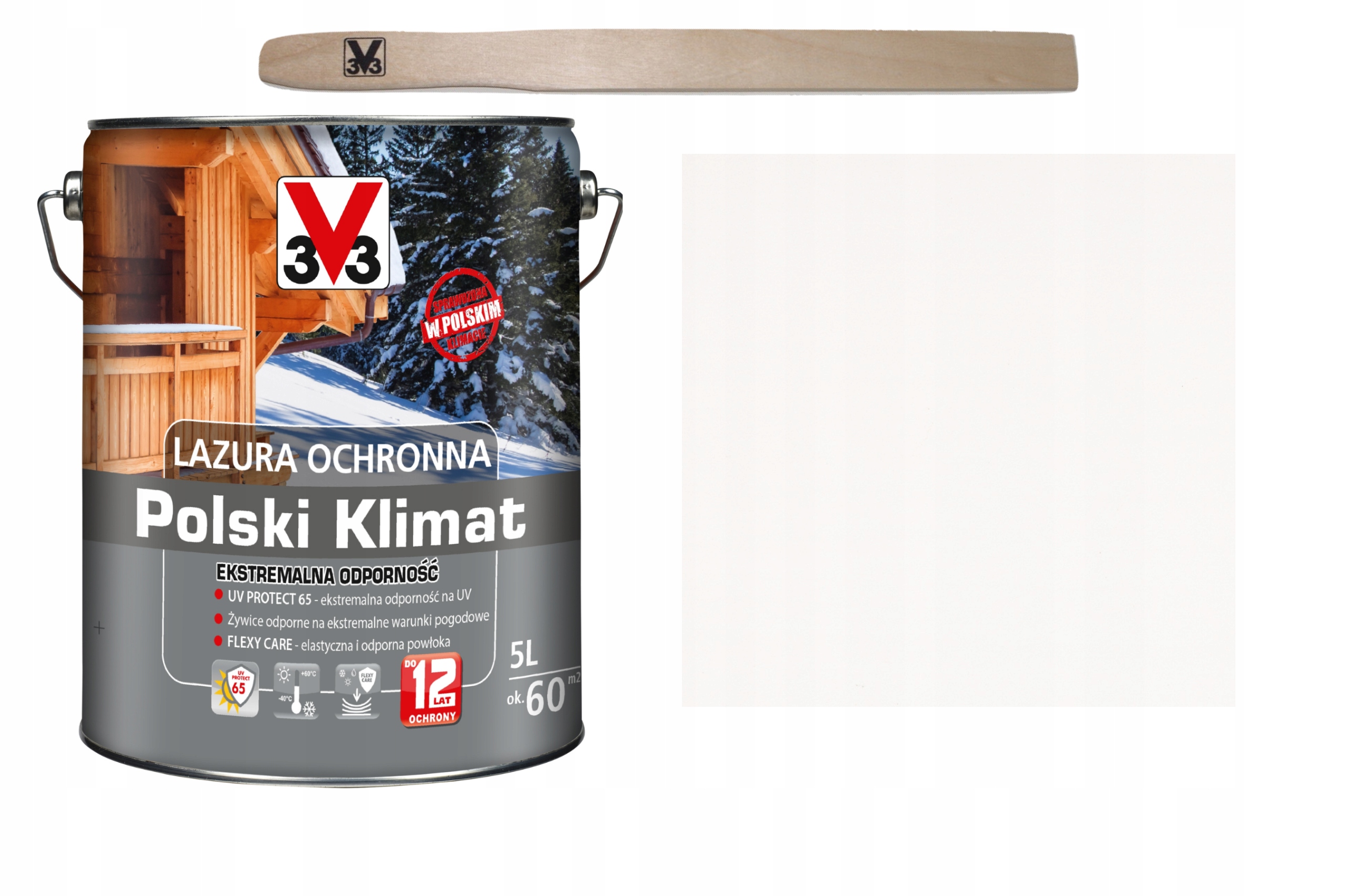 

Lazura V33 Polski Klimat 12 lat Biały Alpejski 5L