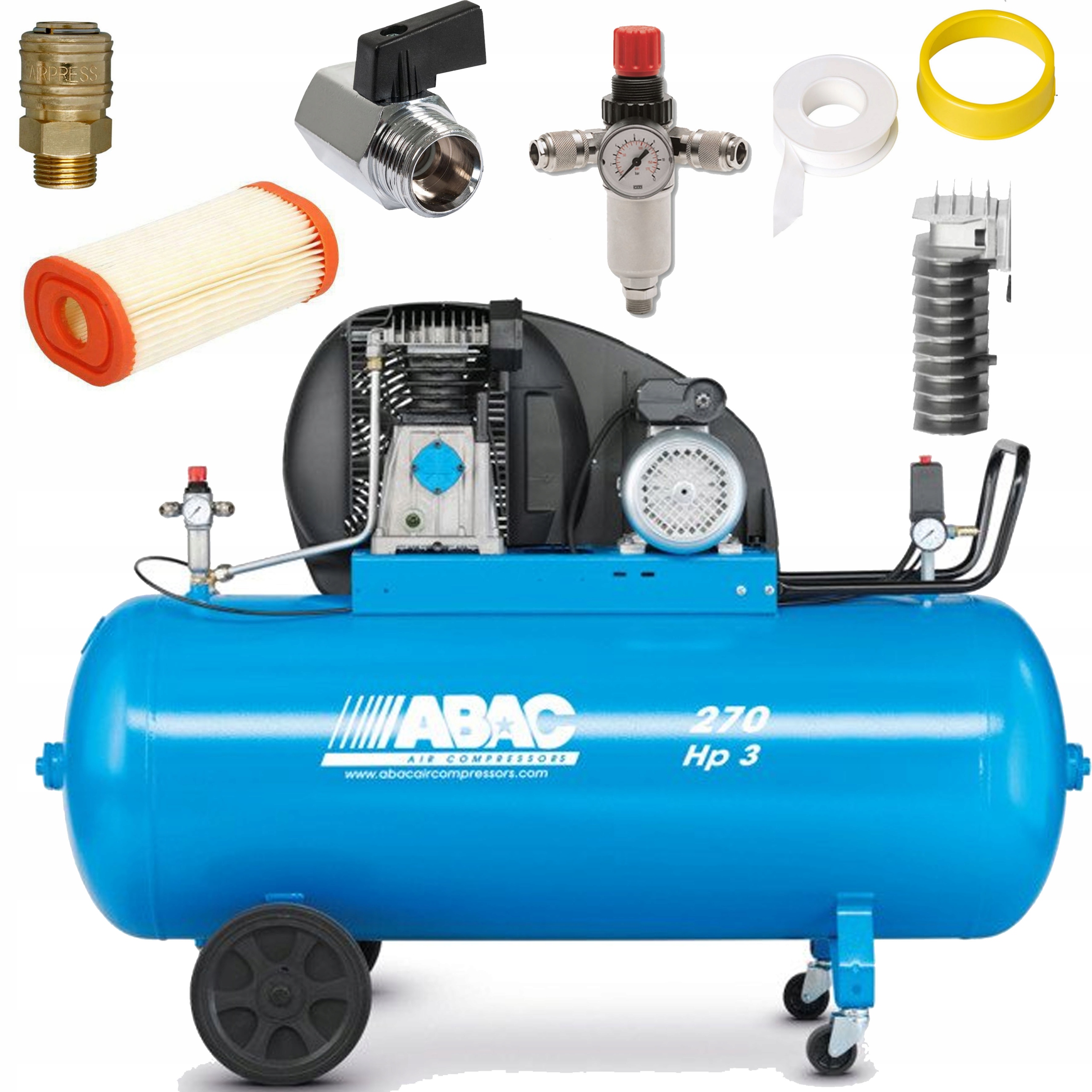 ABAC SPRĘŻARKA TŁOKOWA KOMPRESOR A39 270L 230V