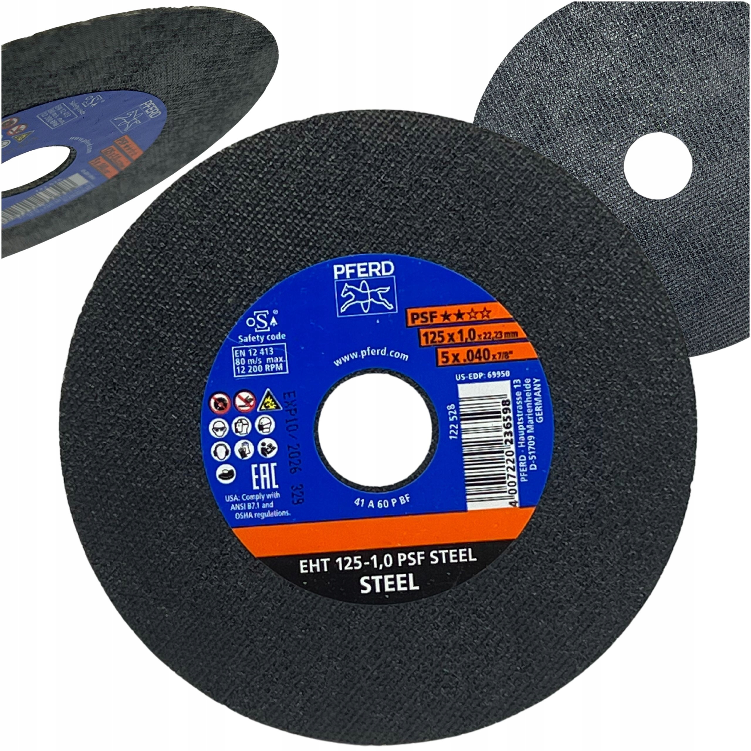 Pferd Tarcza Korundowa Tarcze Do Cięcia Stali Metalu 125x1,0 mm 25szt.