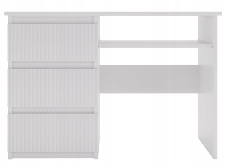 Biurko 110 cm białe stylowe i nowoczesne, frezowane CS9 Mdf
