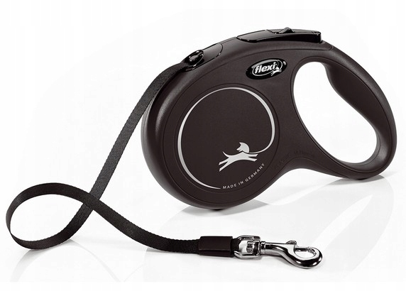 Levně Flexi New Classic Vodítko páska M 5m černá [FL-2220]
