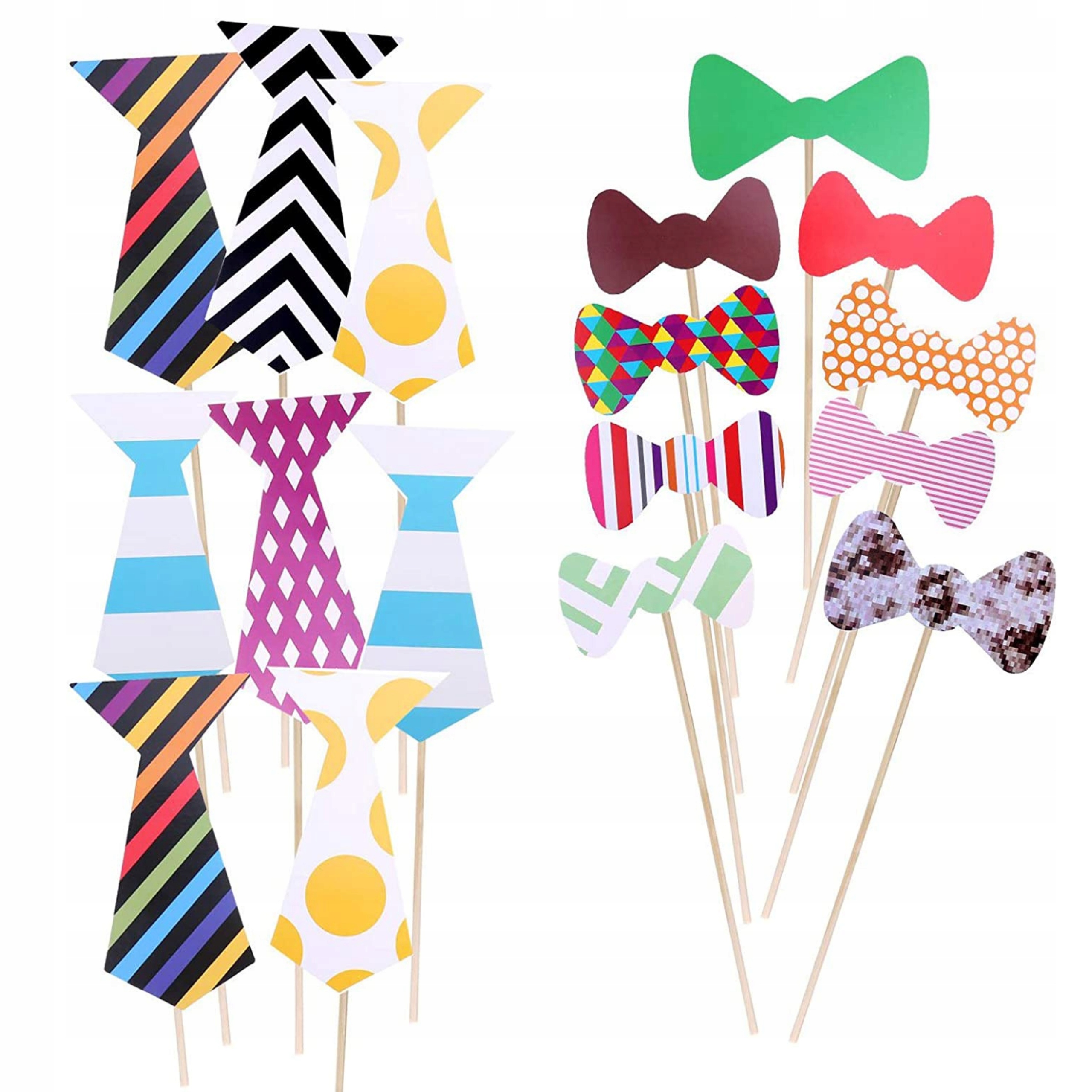 REKWIZYTY FOTOBUDKA URODZINY/WESELE - 76 ELEMENTÓW Marka PartyPal