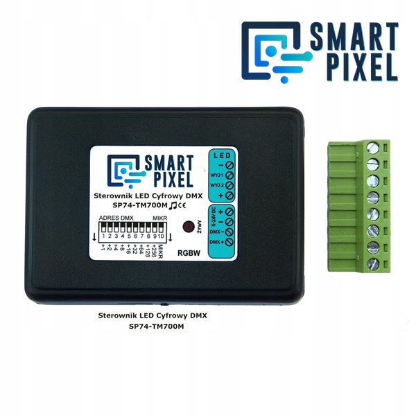 Digitálny Led ovládač SmartPixel pre Led pásky DMX Rgbw SP74-TM700M 5-24V