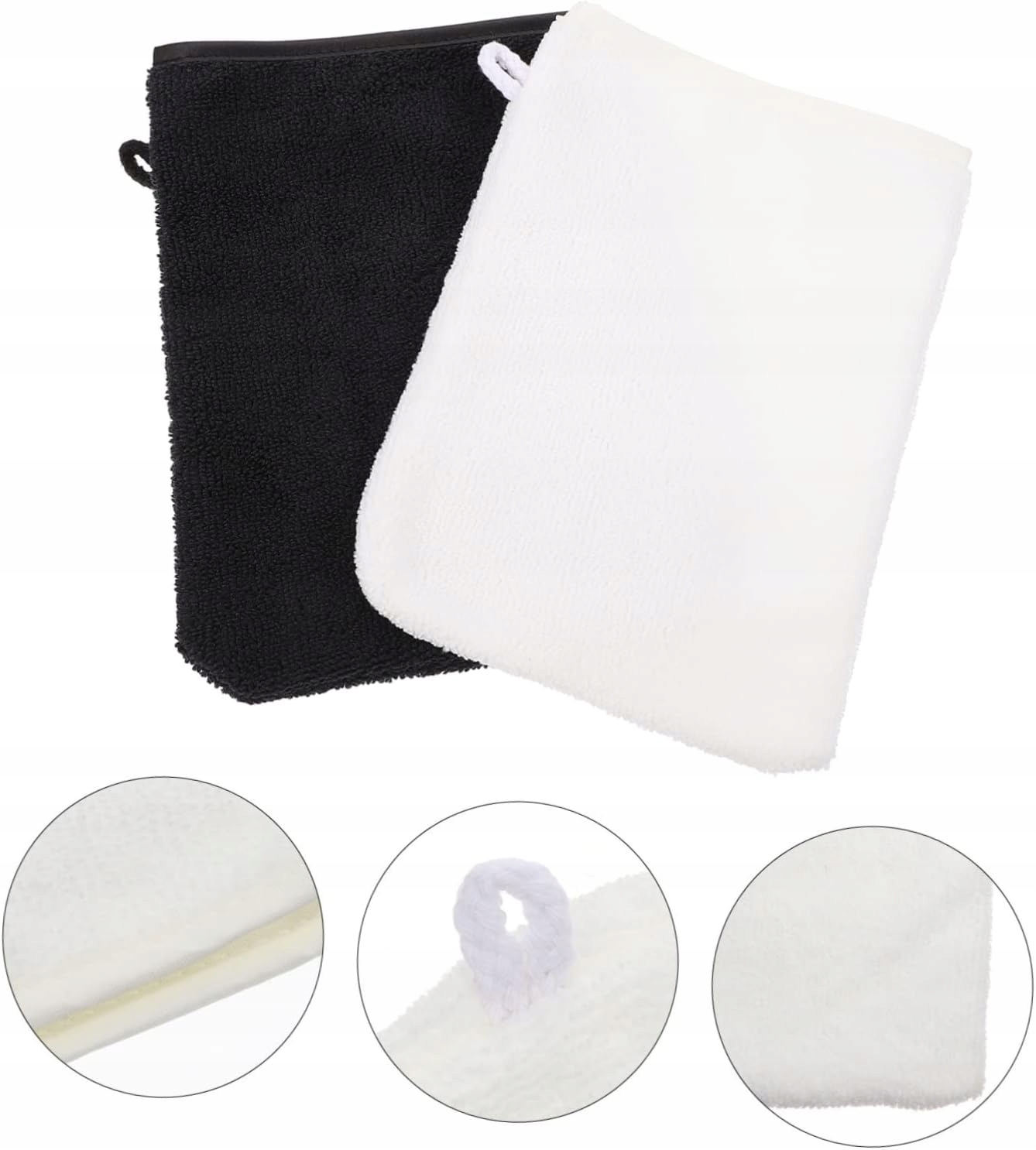 RĘKAWICZKI NAKŁADKI Z MIKROFIBRY DO MYCIA TWARZY DO DEMAKIJAŻU ZESTAW