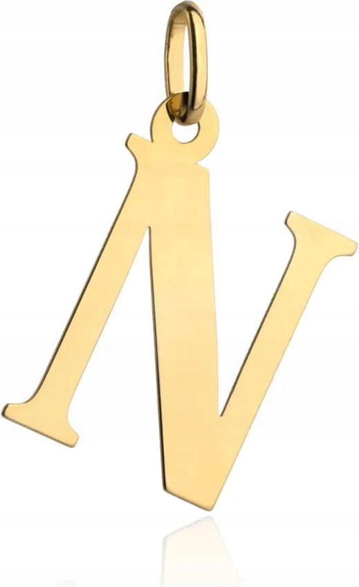 Přívěsek zlatý 585 dámské písmenko N velké jako dárek 14k přívěsek písmeno