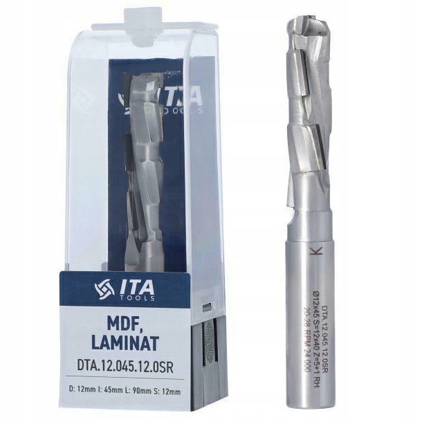 Ita Tools Fréza Dia Z1+1 12 mm 3-spirálová diamantová pro laminát Mdf